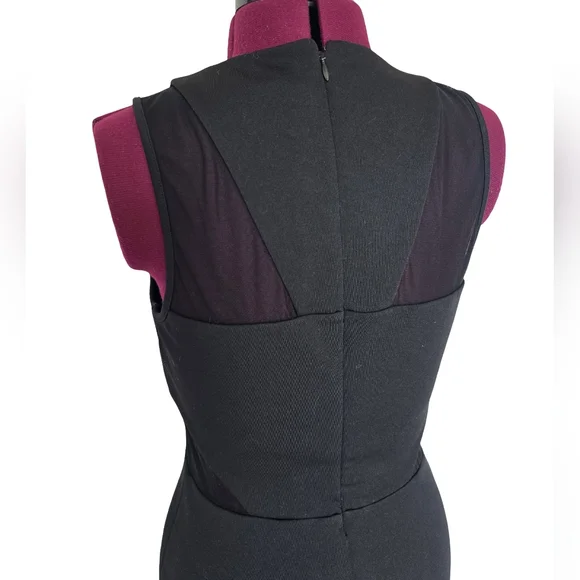 Express Black Mesh Panel Mini Dress - Picture 4 of 8
